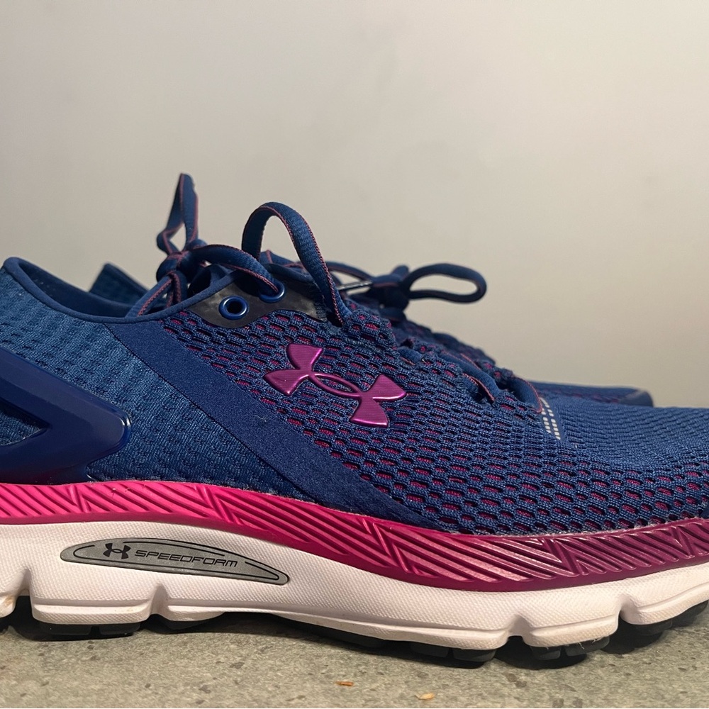 Under Armour Blue and Pink Athletic Shoes